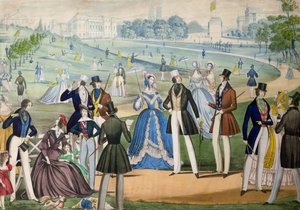 St. Jamess képe a londoni Green Parkból, készítette: Benjamin Read, 1838 körül (színes akvatinta) alkotó: English School